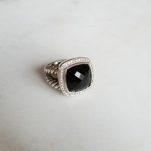 David Yurman Albion Ring Black Onyx and Diamonds
